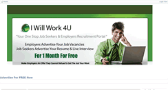 Desktop Screenshot of iwillwork4u.com